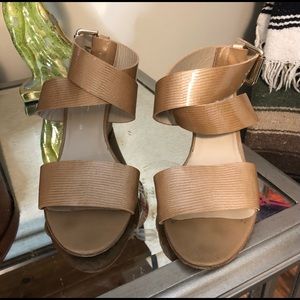 AGL Attilio Leombruni nude ankle wrap sandal 8.5